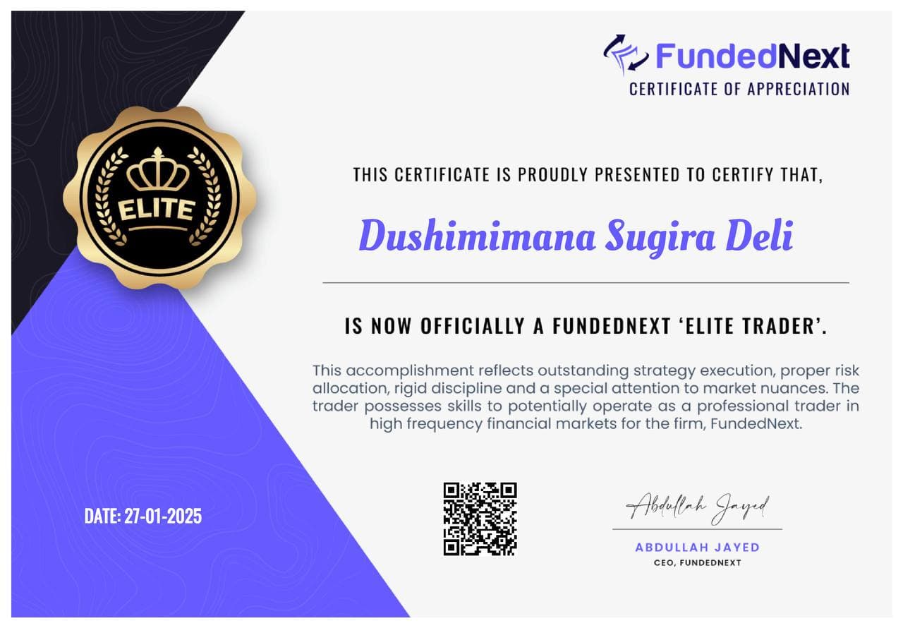 Trading Program Achievement from SUGIRAForex Academy, forex trading academy in Rwanda